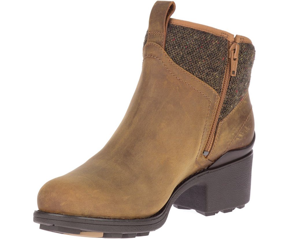 Botas Senhora - Merrell Chateau Ii Mid Pull Waterproof - Marrom - ZBL485917